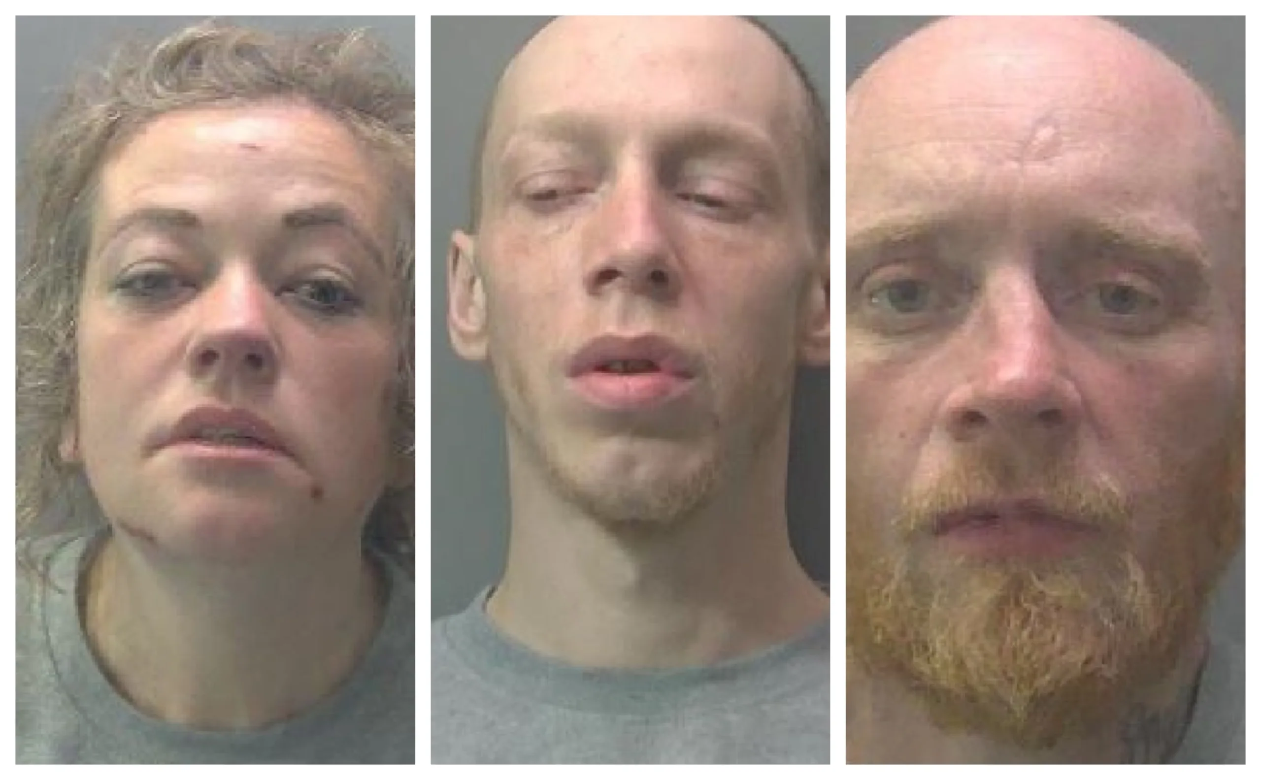 Jolene Maughan (left), Edward Wilby (centre) and Paul English have each received a Criminal Behaviour Order (CBO) giving precise instructions on which shopping areas they are banned from entering. Jolene Maughan (left), Edward Wilby (centre) and Paul English have each received a Criminal Behaviour Order (CBO) giving precise instructions on which shopping areas they are banned from entering.