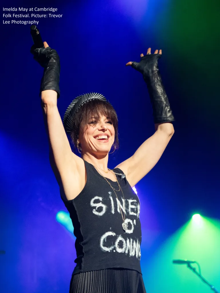 Imelda May. Magnificent, magical, Queen of the stage, she came forward, she moved around to get closer to the audience. Her powerful voice was deeply moving. PHOTO: Trevor Lee