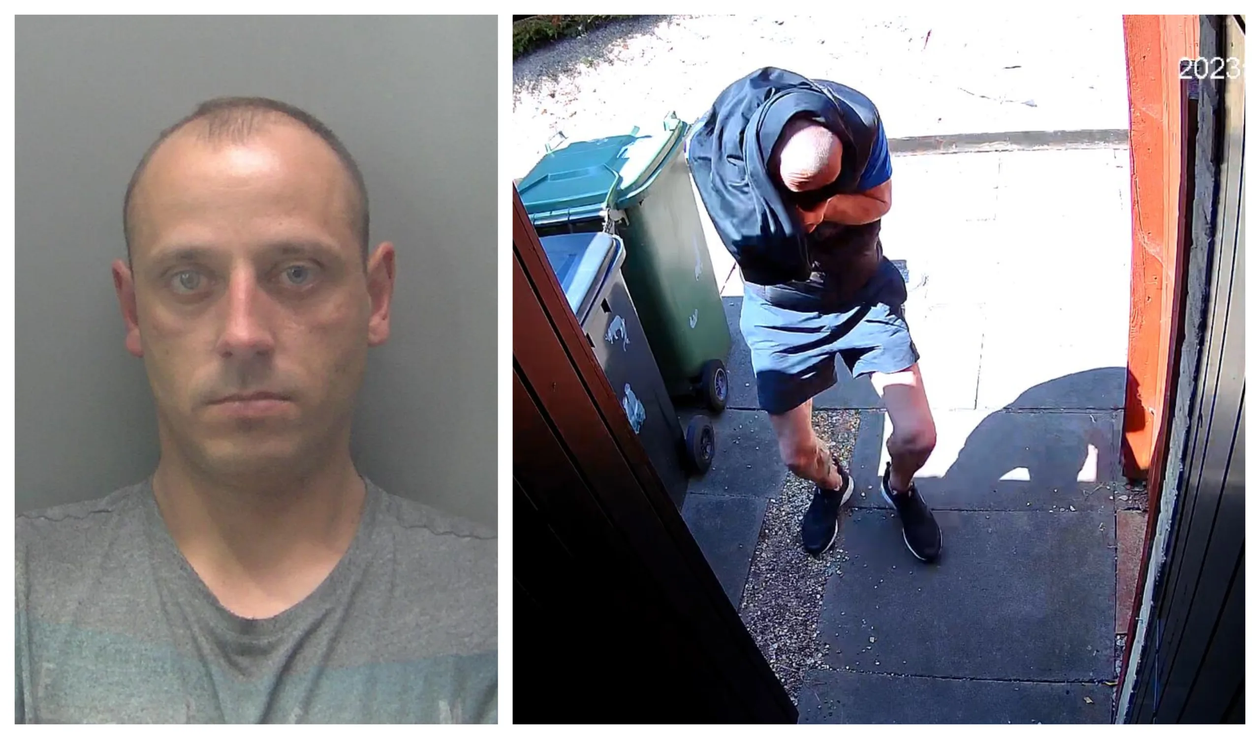Eduard Sokolov, of Eastfield Grove, Peterborough, was caught on CCTV adjusting the angle and then disconnecting the security camera at his victim’s home. He’s been jailed.