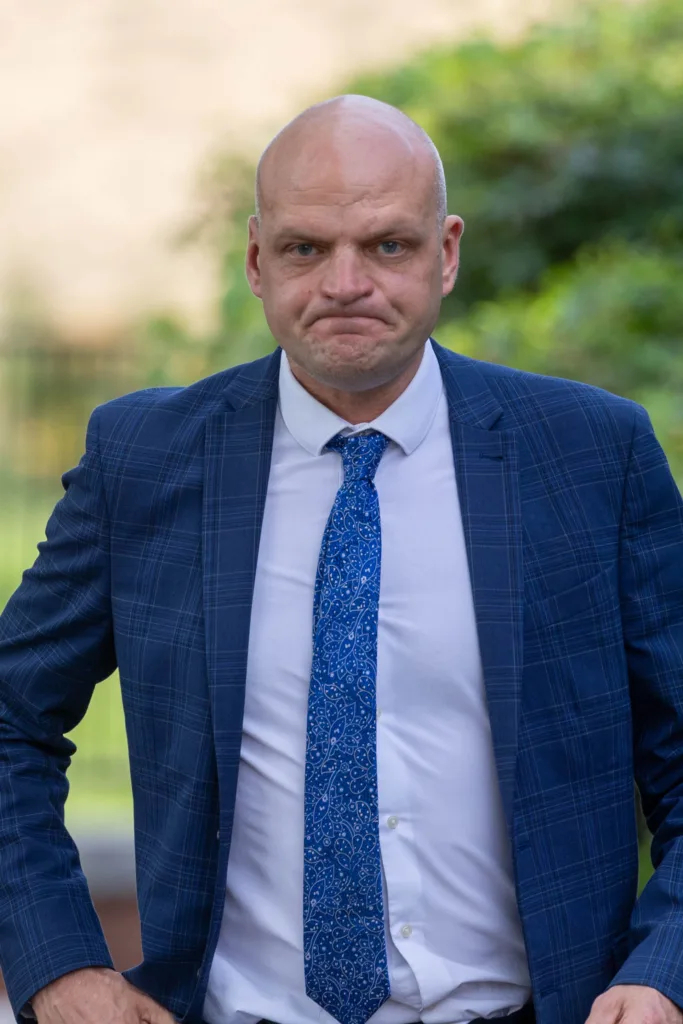 Former Wisbech mayor Aigars Balsevics arrives at court to be sentenced to 6.5 years for two counts of rape. Crown Court, PeterboroughFriday 11 August 2023. Picture by Terry Harris
