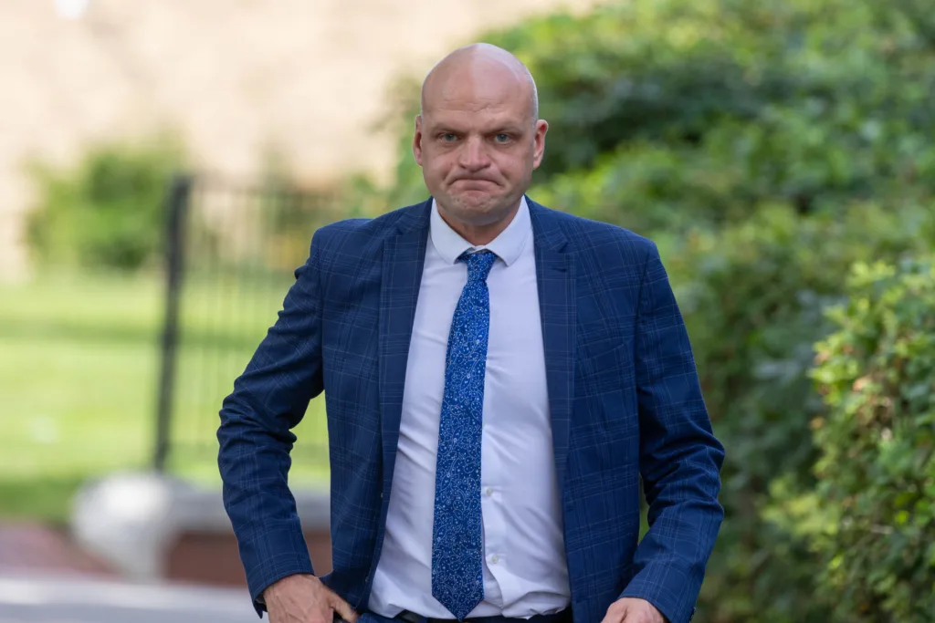 Former Wisbech mayor Aigars Balsevics arrives at court to be sentenced to 6.5 years for two counts of rape.,Crown Court, Peterborough
Friday 11 August 2023.
Picture by Terry Harris