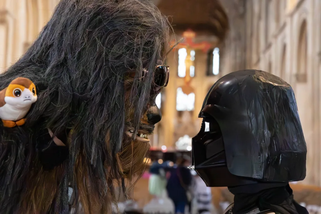 cosplay event at the Cathedral as part of a Star Wars Exhibition.,Cathedral, Peterborough Friday 04 August 2023. Picture by Terry Harris.