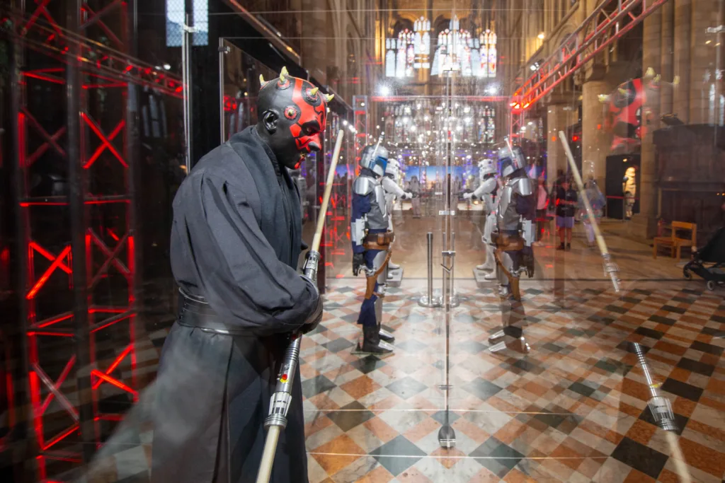 cosplay event at the Cathedral as part of a Star Wars Exhibition.,Cathedral, Peterborough Friday 04 August 2023. Picture by Terry Harris.