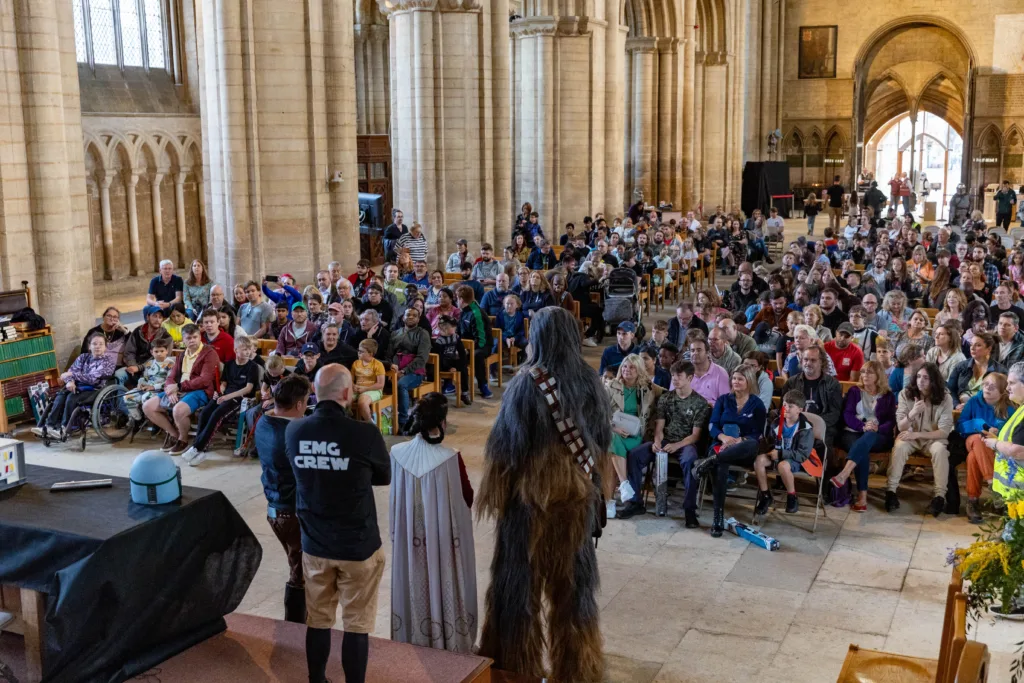 cosplay event at the Cathedral as part of a Star Wars Exhibition.,Cathedral, Peterborough Friday 04 August 2023. Picture by Terry Harris.