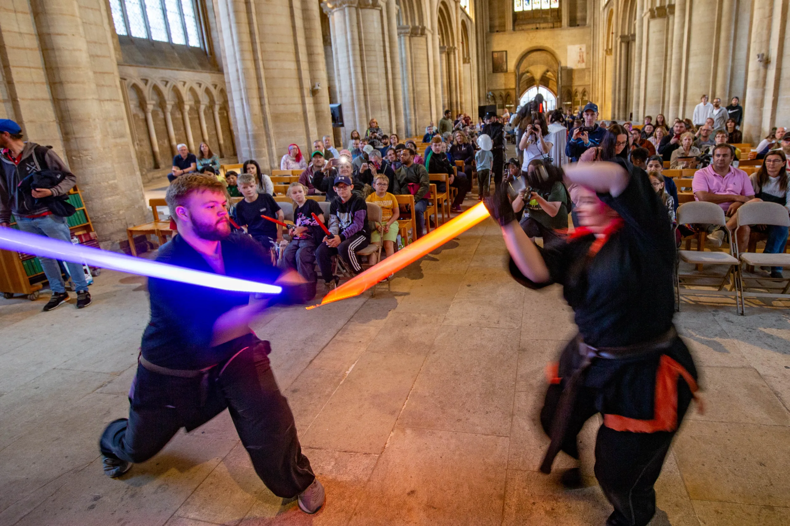 cosplay event at the Cathedral as part of a Star Wars Exhibition., Cathedral, Peterborough Friday 04 August 2023. Picture by Terry Harris.