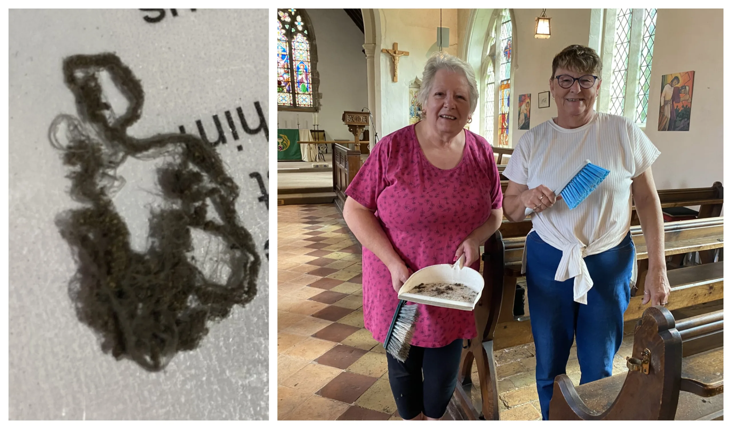 Volunteer church cleaners at St Andrew’s, Witchford, and the mysterious ‘droppings’