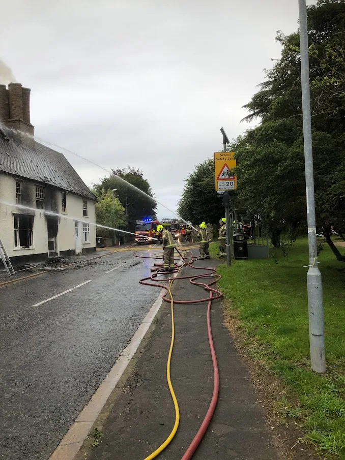 Around 40 firefighters are in attendance from Cambridge, Cottenham, Burwell, Sawston, along with four appliances from Suffolk fire and Rescue Service. 