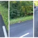 The B1043 where workmen were ‘outfoxed’ as they attempted to paint white lines. PHOTO: CambsNews reader
