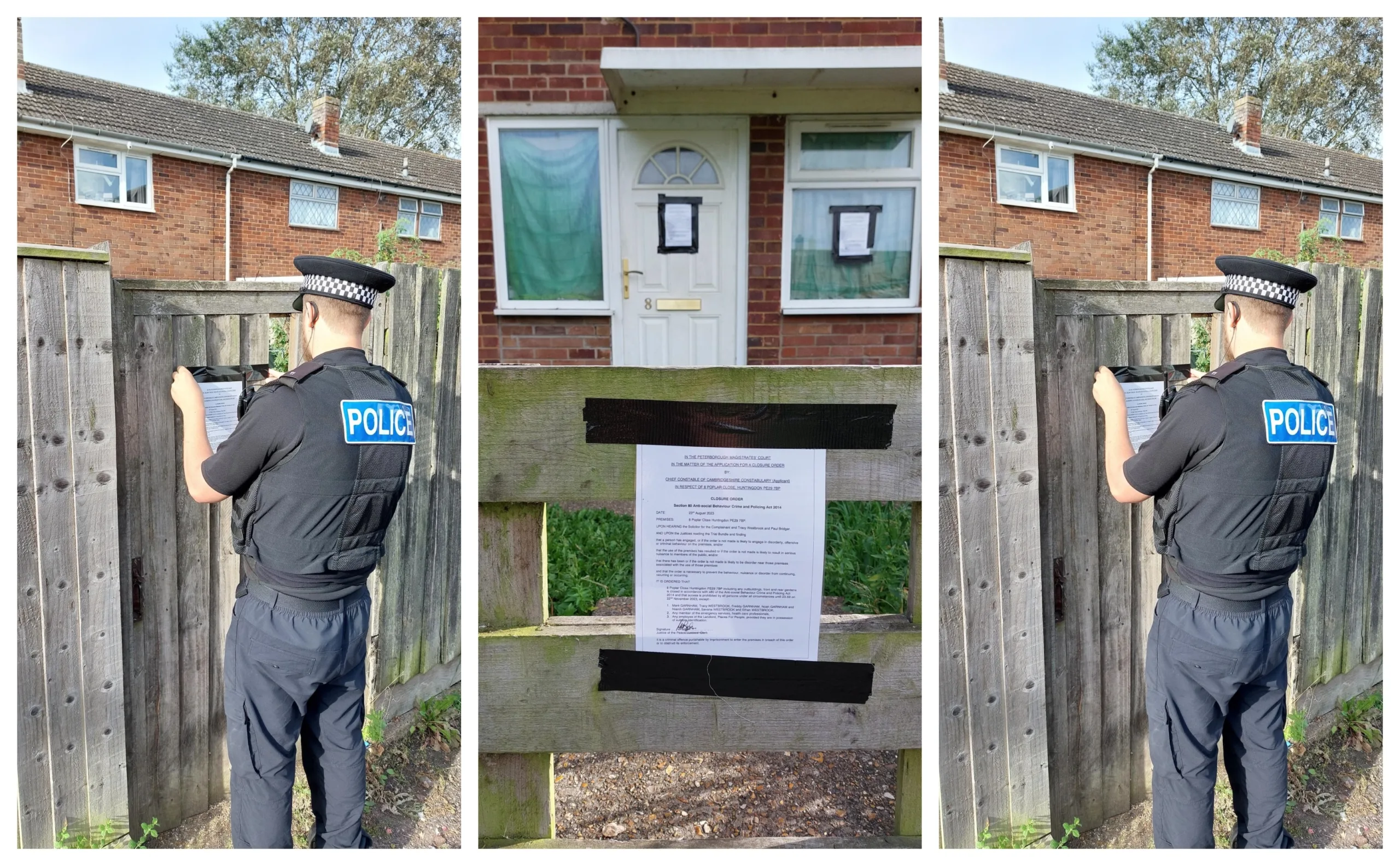 A Huntingdon home has been issued with a closure order following anti-social behaviour and drug use. A Huntingdon home has been issued with a closure order following anti-social behaviour and drug use.