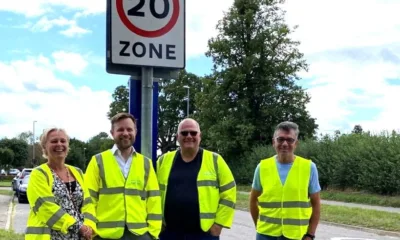 Left-to-right: Cllr Sally-Ann Hart, South Cambridgeshire District Councillor, Cllr Alex Beckett, chair of Highways and Transport at Cambridgeshire County Council, Cllr Jose Hales, South Cambridgeshire District Councillor and Graham Clark, Chair of Melbourn Parish Council.