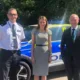 CAPTION: MP Lucy Frazer in July was out in Ely in July to meet with Superintendent Adam Gallop and Darryl Preston, police and crime commissioner, to discuss local issues.