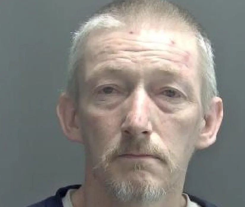 Michael Thornton, 43, of North Street, Peterborough, tried entering the home in Thorpe Meadows, Peterborough, on 25 March. He has been jailed for attempted burglary. Michael Thornton, 43, of North Street, Peterborough, tried entering the home in Thorpe Meadows, Peterborough, on 25 March. He has been jailed for attempted burglary.
