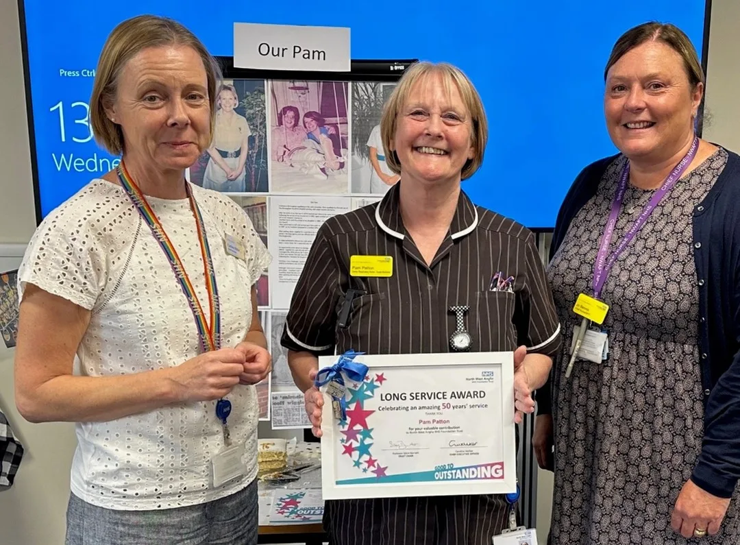 Having notched up an incredible 50 years’ service with the NHS –Trust specialist respiratory nurse Pam Patton has retired from her role. Having notched up an incredible 50 years’ service with the NHS –Trust specialist respiratory nurse Pam Patton has retired from her role.