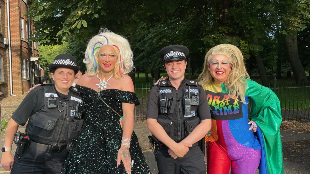 West Norfolk Pride as neighbourhood officers, response teams, specials and cadets joined in the celebrations at King’s Lynn #Pride
