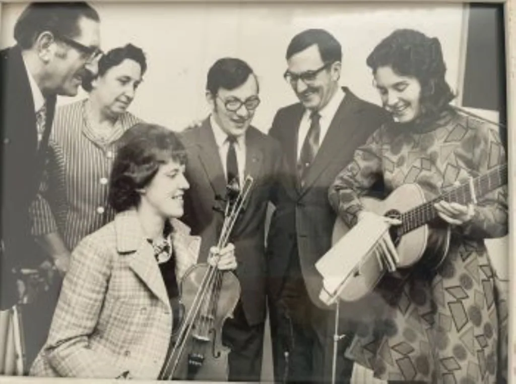 Christine with her violin over 50 years ago.