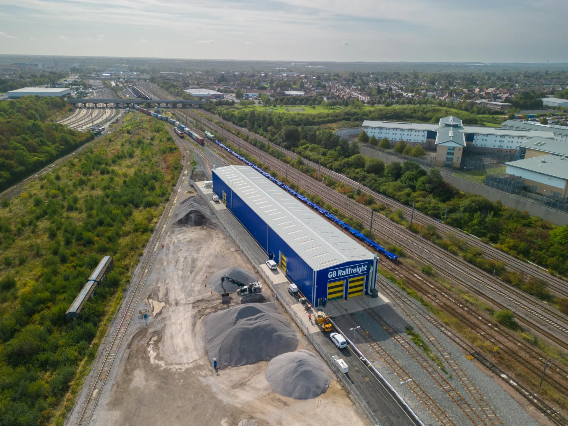 News for Peterborough and Cambridgeshire - Opening day for £5.75m GB Railfreight (GBRf) state of the art maintenance hub in Peterborough. The company is one of the UK’s largest transporters of consumer and business goods. PHOTO: Terry Harris.