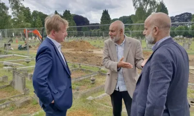 In July MP Paul Bristow went with Cllr Ishfaq Hussain and Ansar Ali to Eastfield Road Cemetery. “We went to see how flooding issues at one site have been resolved with a pump - how work is progressing in a new area - and how drainage issues will be tackled there,” said the MP.