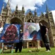 Two super-sized Star Wars paintings, each 1m x 1.3m in size and created by local artists Nathan Murdoch and Tony Nero, are to be sold by auction to support charity.