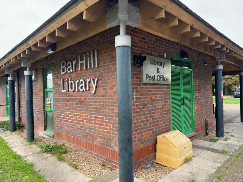 Cambridgeshire County Council admits it could take until spring/summer of 2024 to be able to regain possession of the space the post office occupies at Bar Hill library near Cambridge. PHOTO: Terry Harry 