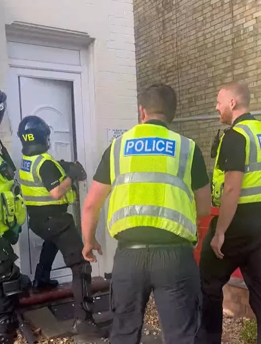 Knock, knock, who's there? Well, we're coming in because we have a warrant