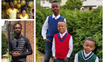 Jesse Nwokejiobi (top left)with his mother Rita and (right) with his brothers Prince and Elijah. The family authorised release of the photos.