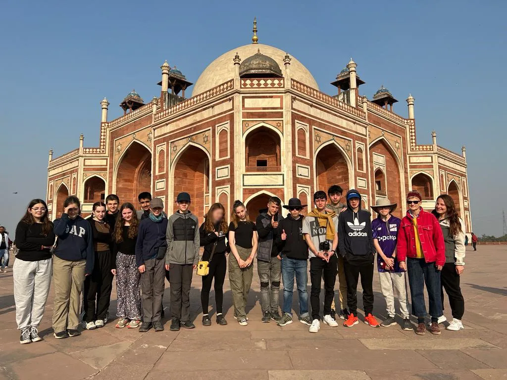 Students of Impington Village Collage pictured in Jodhpur, India.