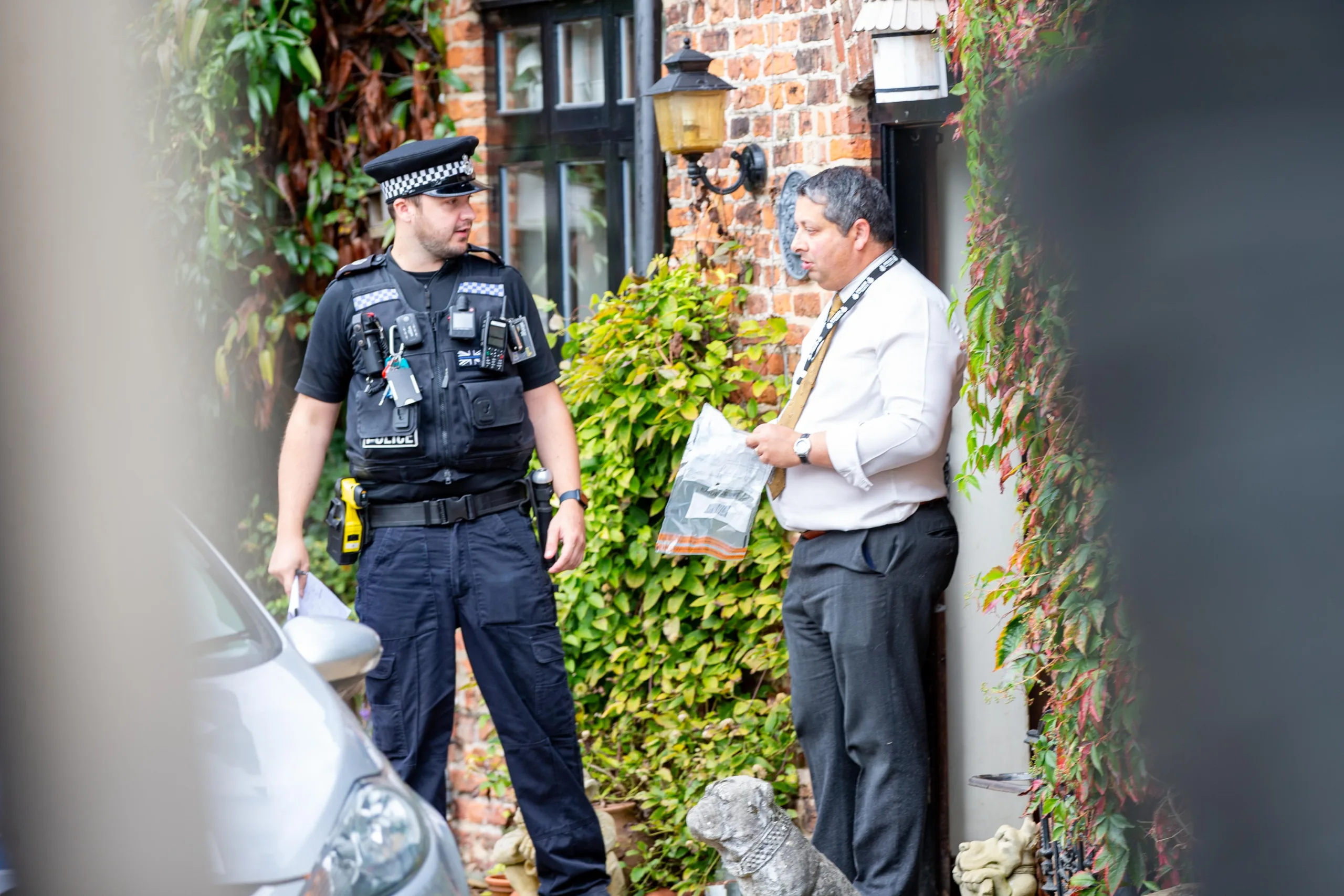 Police have been at Banyer Hall, Emneth, since Monday following the discovery of the body of Lesley Page. Provisional results from a post mortem carried out yesterday on Mrs Page “showed the cause of death as gunshot wounds to the torso”. PHOTO: Terry Harris
Police have been at Banyer Hall, Emneth, since Monday following the discovery of the body of Lesley Page. Provisional results from a post mortem carried out yesterday on Mrs Page “showed the cause of death as gunshot wounds to the torso”. PHOTO: Terry Harris