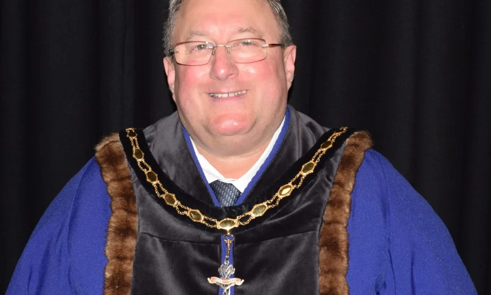 Cllr Mark Purser in 2022 on his election as deputy mayor.