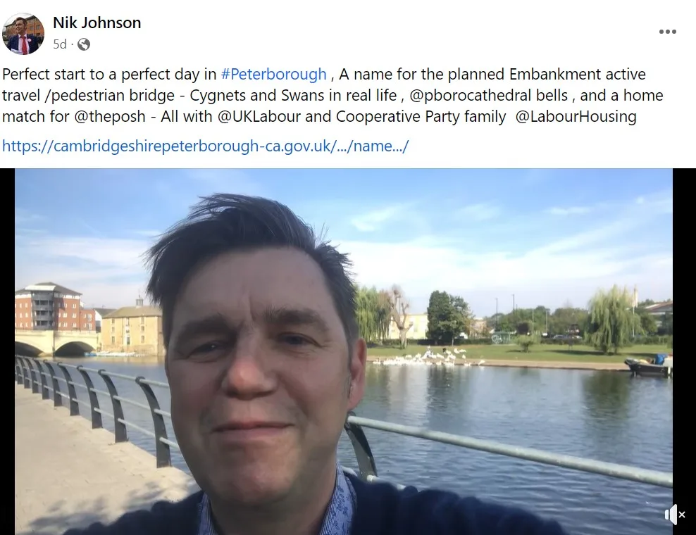 Mayor Dr Nik Johnson on his visit last week to Peterborough