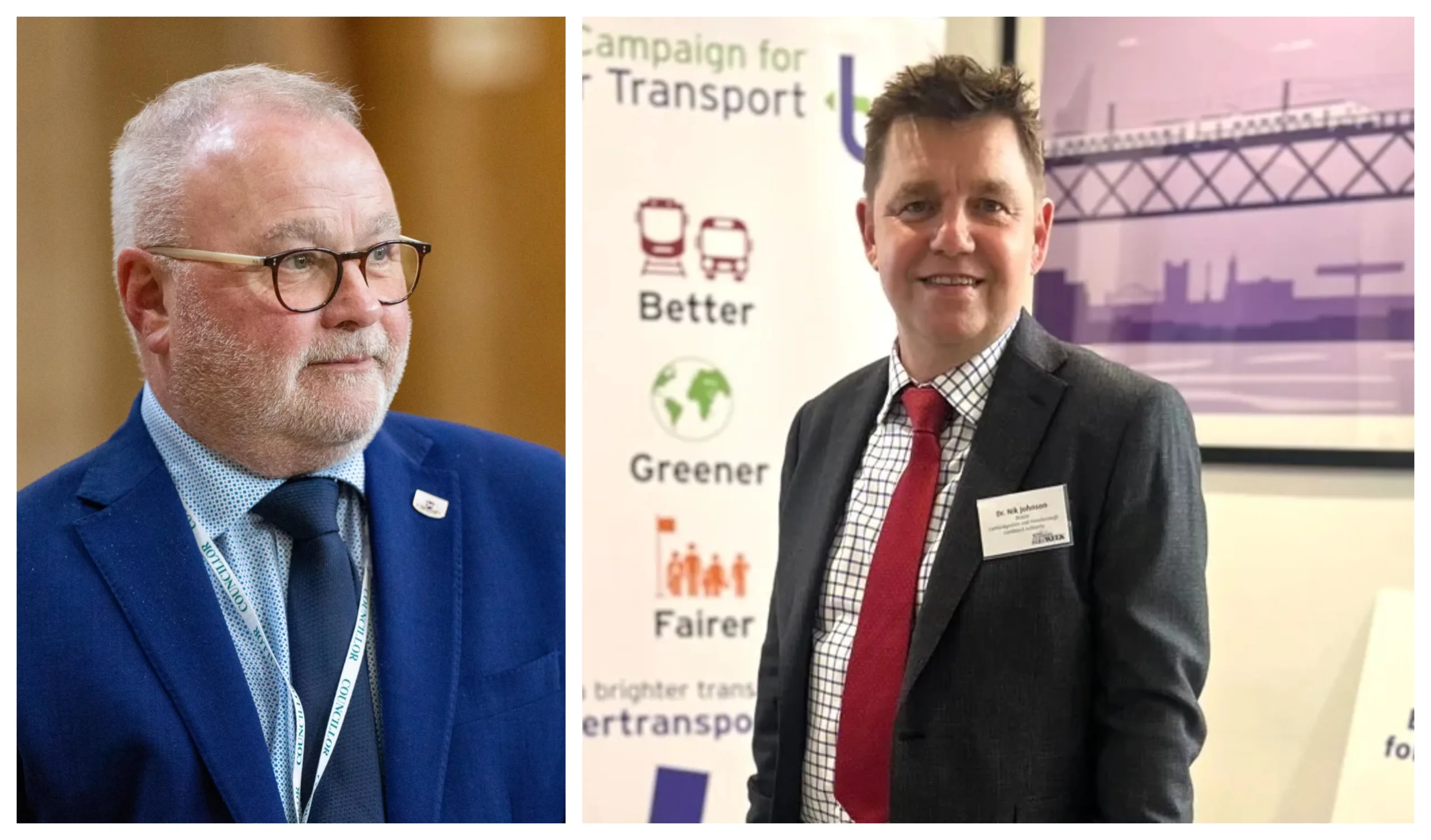 Mayor Dr Nik Johnson under fire from Cllr Wayne Fitzgerald (right) who says: “In essence, the findings against the mayor show that a supposedly senior professional, a children’s doctor no less, was totally unequipped then, and remains so now, to fulfil the role of mayor.”