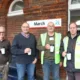 Friends of March Railway Station. From left: Dave Storey, Cllr Gary Christy, Max Mobius, Adrian Sutterby.