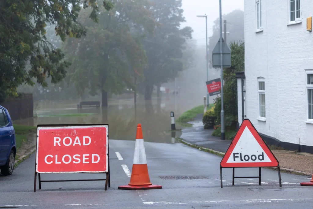 Flooding, Alconbury Weston Saturday 21 October 2023. Picture by Terry Harris.