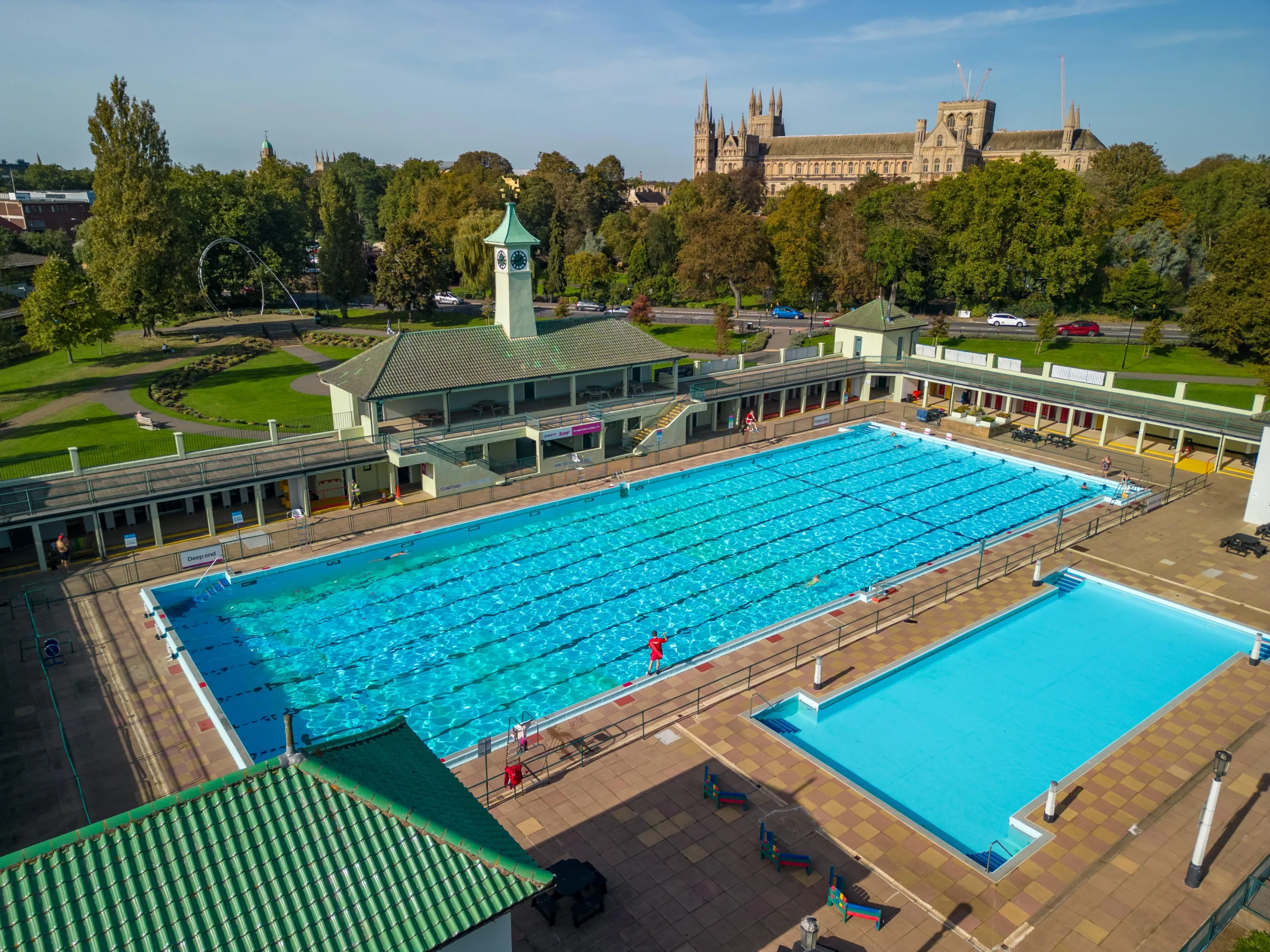 WEATHER - Swimmers take advantage of the unseasonably hot weather in outdoor Lido Pool.,
Lido, Peterborough
Monday 09 October 2023.
Picture by Terry Harris. WEATHER - Swimmers take advantage of the unseasonably hot weather in outdoor Lido Pool., Lido, Peterborough Monday 09 October 2023. Picture by Terry Harris