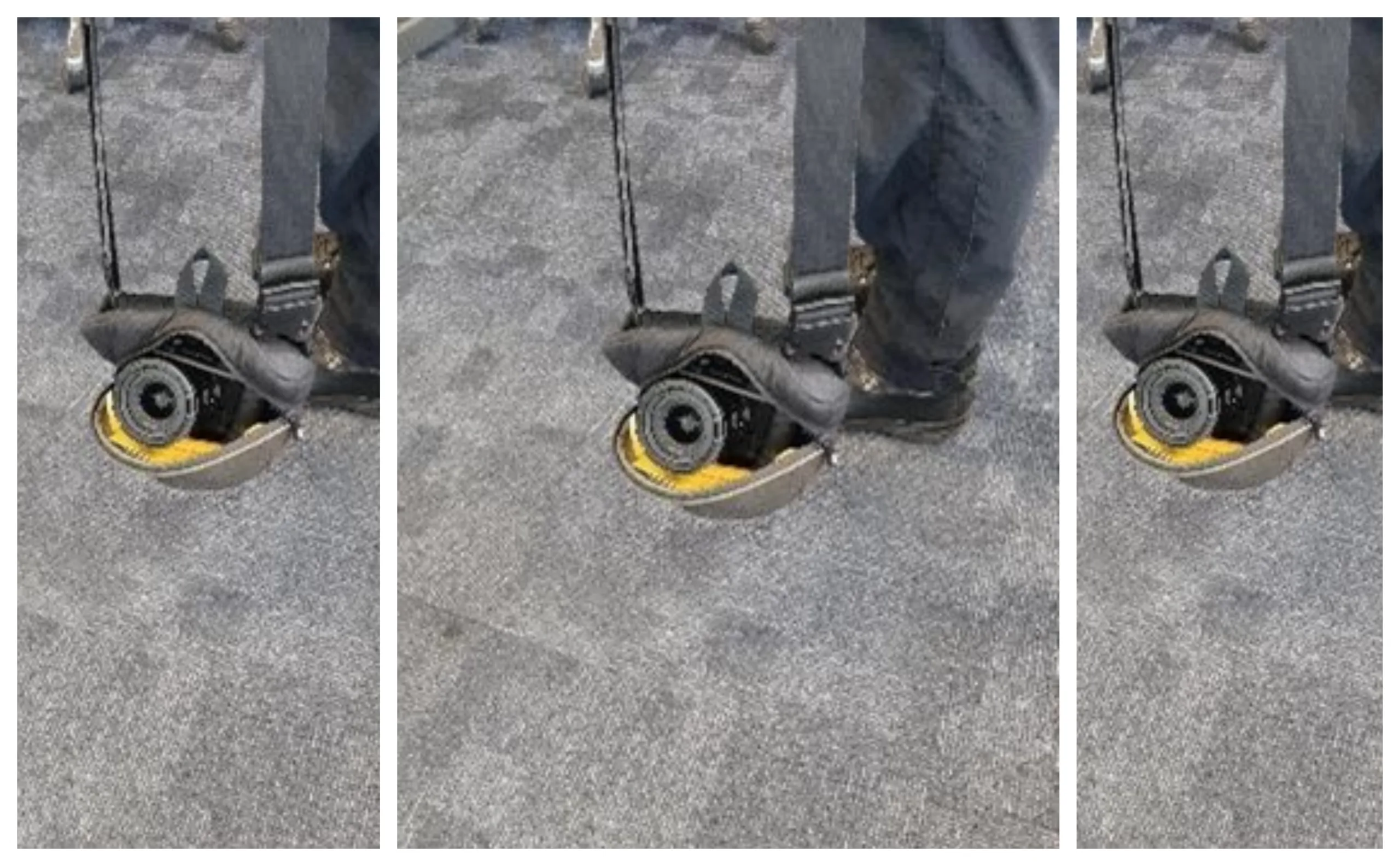 Rick Sivier was caught holding this camera bag by the strap and hanging it close to the floor. Police took the camera from the bag which had been recording for 45 minutes. Rick Sivier was caught holding a camera bag by the strap and hanging it close to the floor. Police took the camera from the bag which had been recording for 45 minutes.