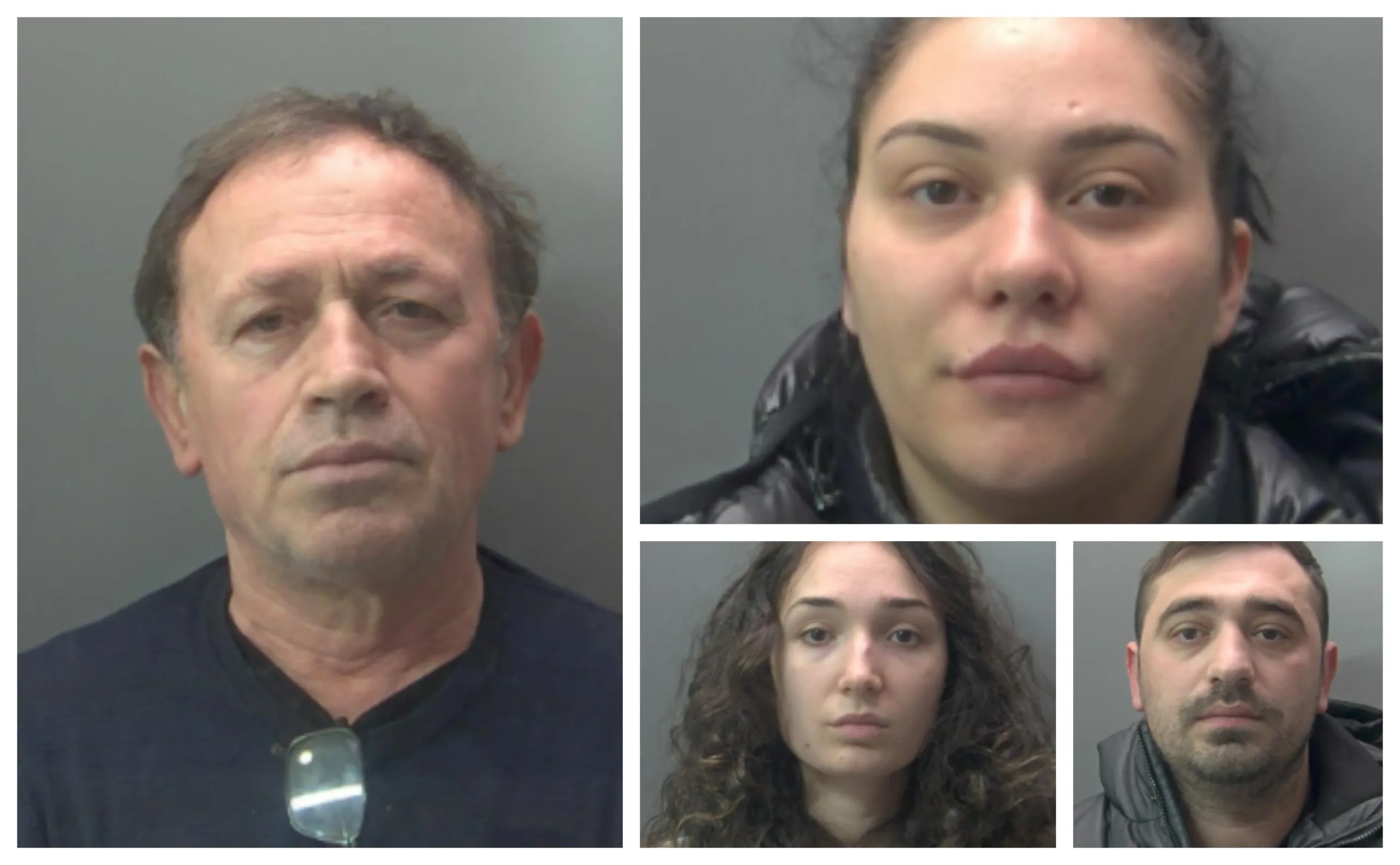 On 11 April last year, all four appeared at Peterborough Crown Court where they were sentenced as follows: Xhejni Mucaj, of Hartley Avenue, Fengate – jailed for seven years and six months; Christiana Sopikou, of Hartley Avenue, Fengate – jailed for six years and five months; Bahri Mucaj, of Oatfield Street, Glasgow – jailed for seven years; Sabina Mucaj, of Freston, Paston – jailed for nine years On 11 April last year, all four appeared at Peterborough Crown Court where they were sentenced as follows: Xhejni Mucaj, of Hartley Avenue, Fengate – jailed for seven years and six months; Christiana Sopikou, of Hartley Avenue, Fengate – jailed for six years and five months; Bahri Mucaj, of Oatfield Street, Glasgow – jailed for seven years; Sabina Mucaj, of Freston, Paston – jailed for nine years