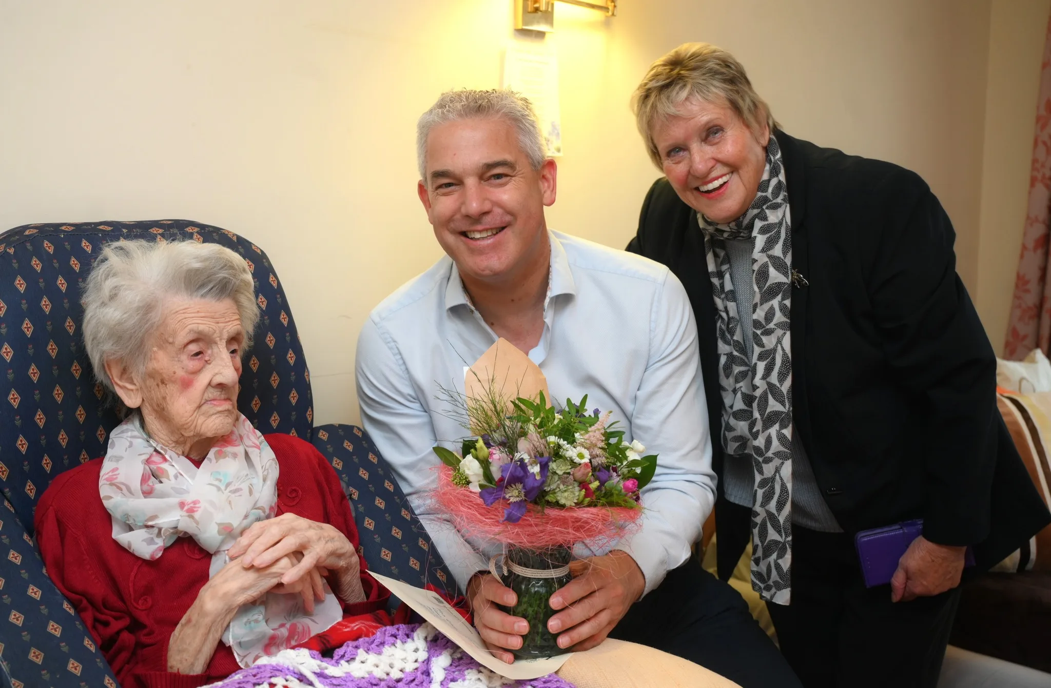 MP Steve Barclay with Gladys Kightly and her daughter Sue MP Steve Barclay with Gladys Kightly and her daughter Sue