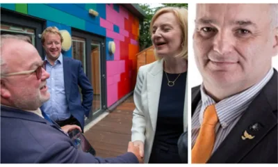 Left: Cllr Wayne Fitzgerald welcoming Liz Truss to the city with Peterborough MP Paul Bristow and right: Cllr Christian Hogg, Lib Dem leader and outspoken critic of Cllr Fitzgerald