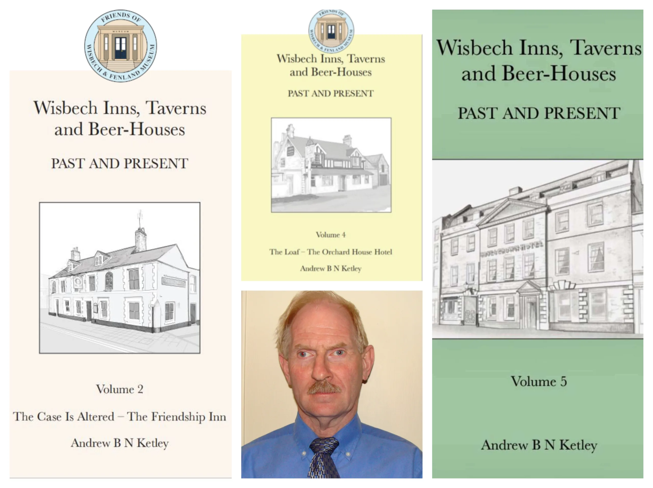 Author Andrew Ketley with some of his collection of books he has written about Wisbech pubs. The sale proceeds are boosting funds for the Wisbech and Fenland Museum.