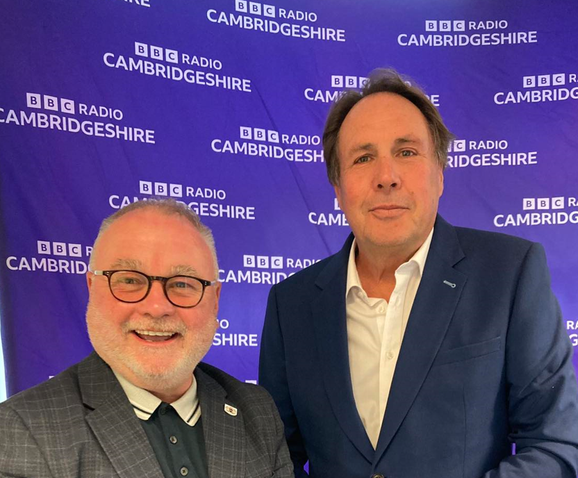 In an outspoken ‘hot seat’ interview with Chris Mann (right) on BBC Radio Cambridgeshire, Cllr Wayne Fitzgerald launched a series of outspoken attacks on political opponents. PHOTO: BBC Radio Cambridgeshire In an outspoken ‘hot seat’ interview with Chris Mann (right) on BBC Radio Cambridgeshire, Cllr Wayne Fitzgerald launched a series of outspoken attacks on political opponents. PHOTO: BBC Radio Cambridgeshire