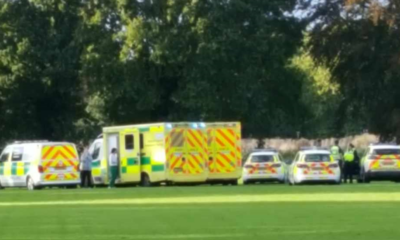 Medical and emergency services assistance at Wisbech Rugby Club today PHOTO: CambsNews reader