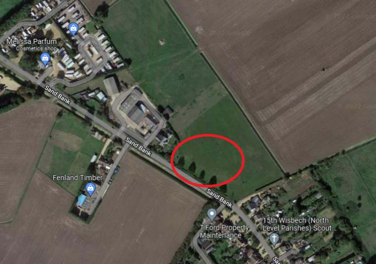 Google image of the site at Wisbech St Mary provided by agents on behalf of Mr Humphrey to Fenland Council planners