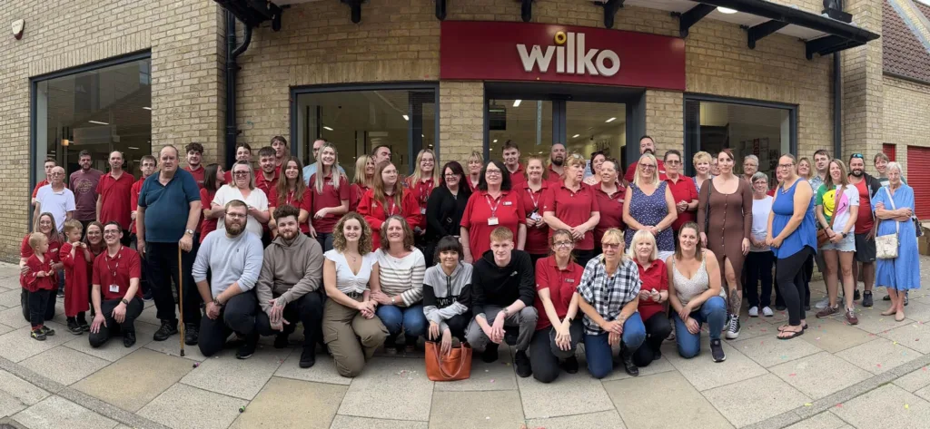 Wilko staff past and present outside Wilko in Ely at 4pm on Sunday as the doors closed for the last time. 