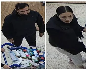 Police have released CCTV images of a man and a woman they would like to speak to in connection with the theft from Tesco, Bar Hill.