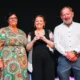 Pictured here L to R: Claire Peart, National Dementia Lead for Barchester, award winner Jo Lawn, National Dementia Champion and Barchester CEO, Dr Pete Calveley