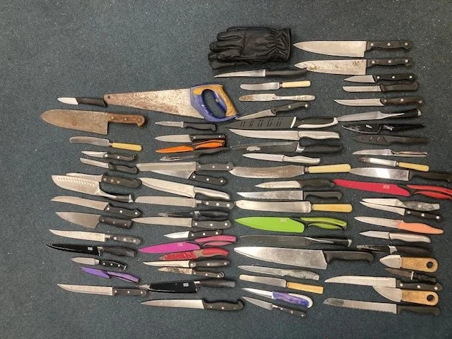Photos of some of the items handed in across Cambridgeshire during the last amnesty in May. 