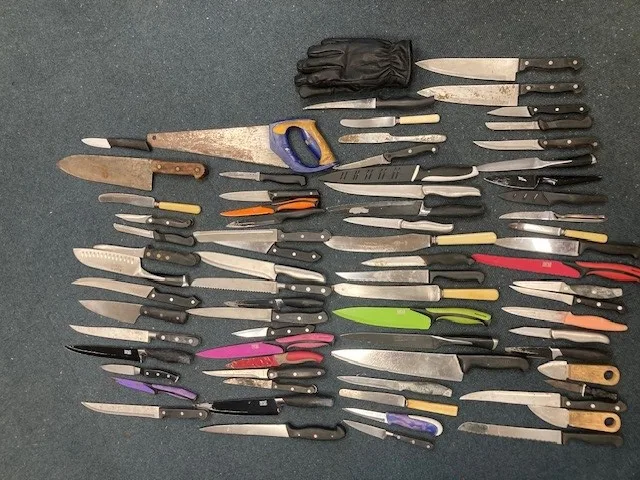 Photos of some of the items handed in across Cambridgeshire during the last amnesty in May.