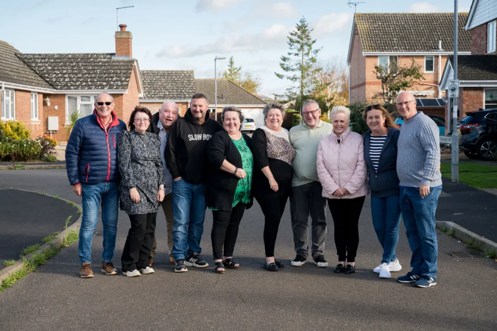 L-R Robin Wade, Beverley Brightley, David Brightley, Ray Newsome, Sarah Newsome, Karen Harrison, Tony Harrison, Caroline Buist, Anita Winter, Vince Winter