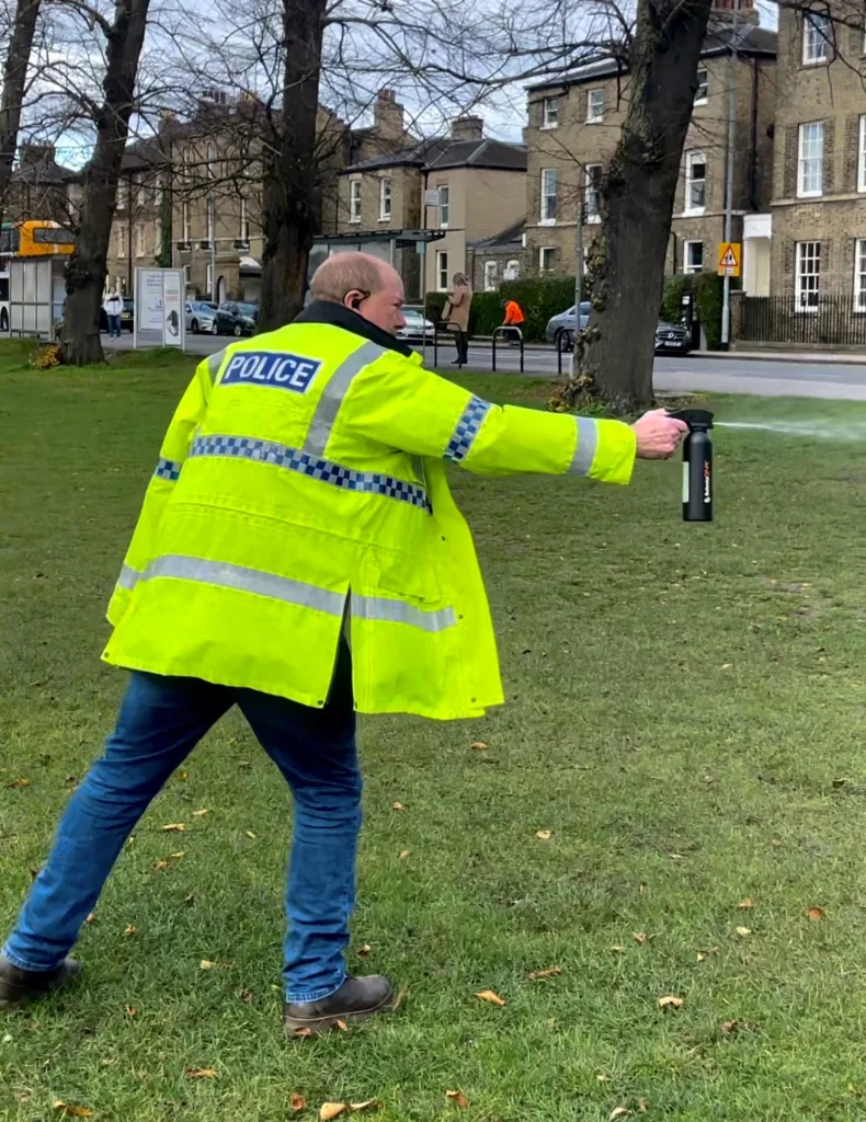  Police demonstrating use of SelectaDNA spray in Cambridge 