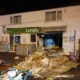Aftermath of ram raid at Londis store, Soham.