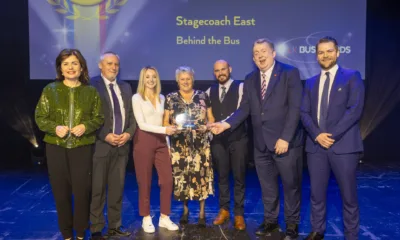 At a ceremony held at Troxy in London, the judges gave Stagecoach East the Gold Award in the Bus and Community category for its work on Behind the Buses.